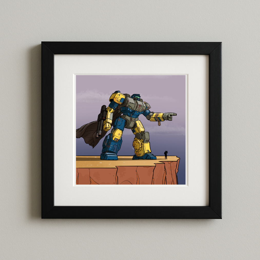 8x8 inch 'Mech Scout', by Scott Johnson, high quality color print, FREE US SHIPPING!