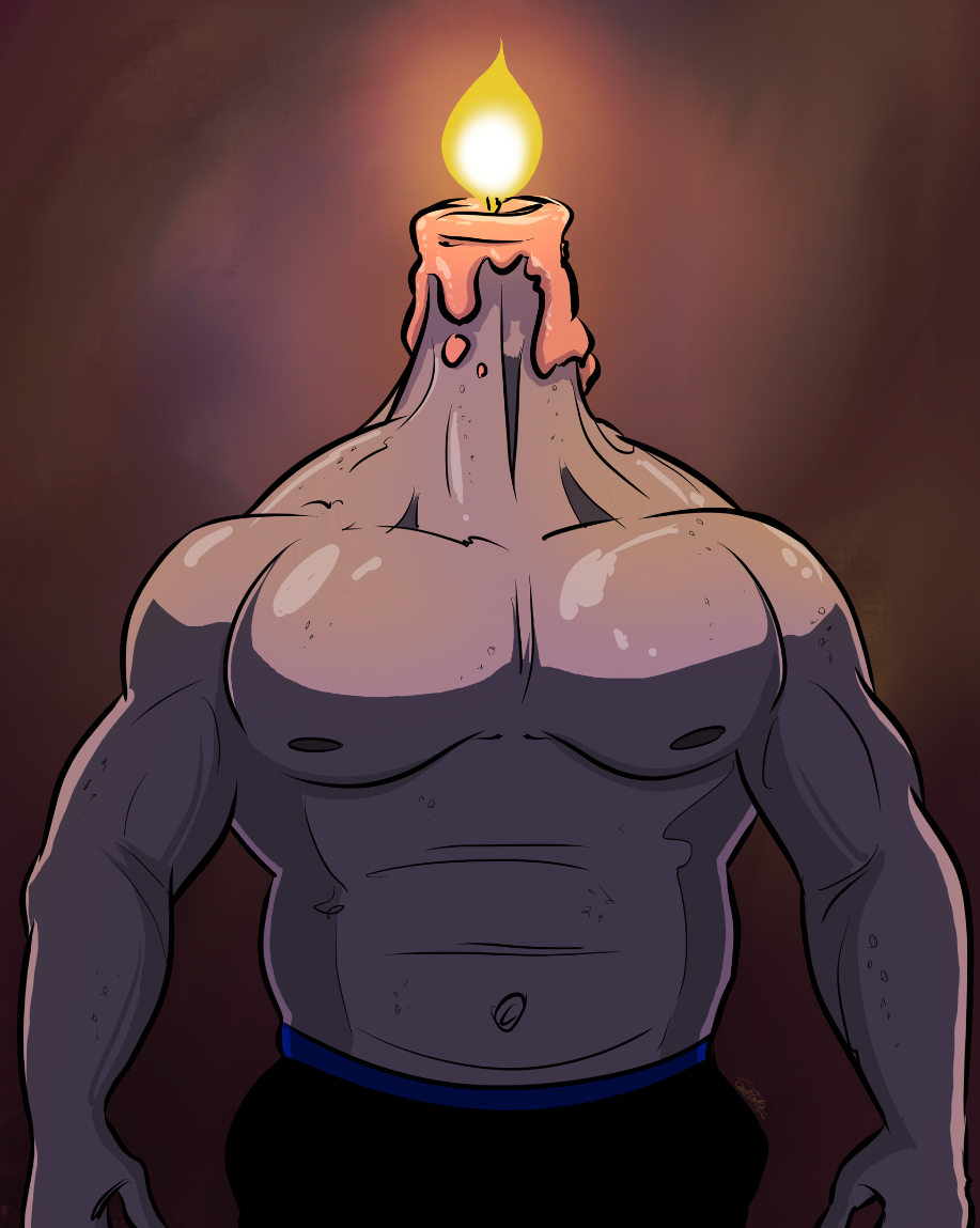 8x10 inch 'Candle Beast' high quality color print, FREE SHIPPING!