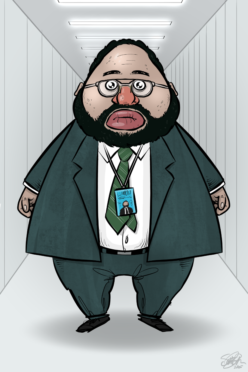 Dylan from Severance fan art by Scott Johnson - 8x10" signed by Scott