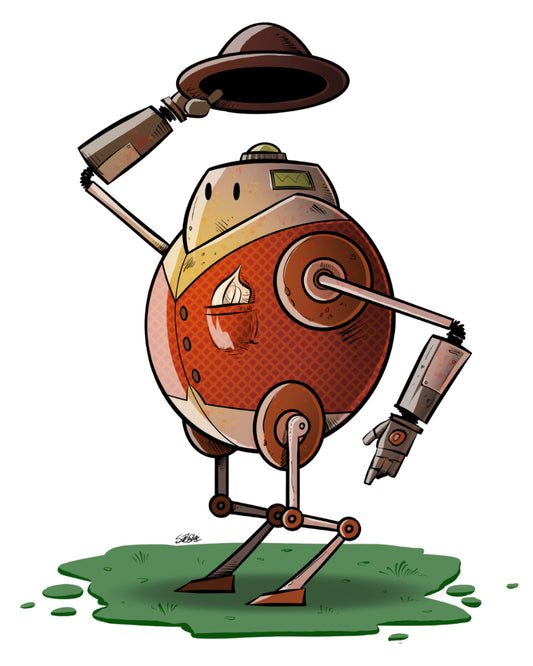 8x10 inch 'Howdy Bot' high quality color print, FREE SHIPPING!