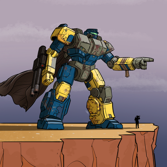 8x8 inch 'Mech Scout', by Scott Johnson, high quality color print, FREE US SHIPPING!